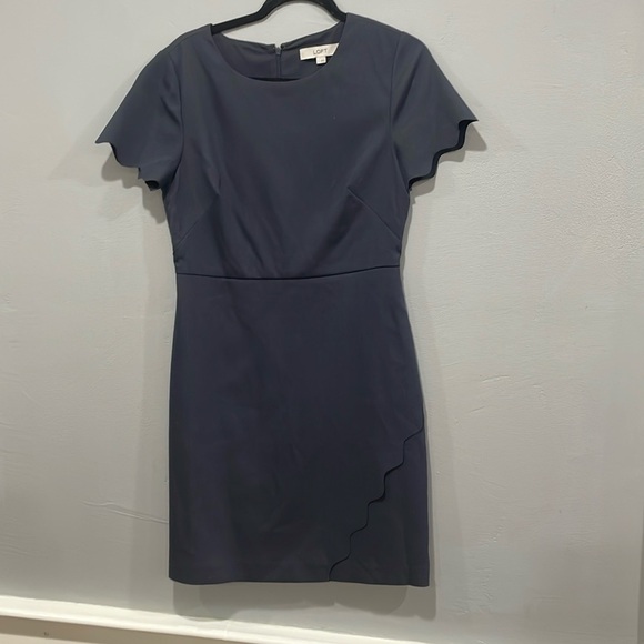 Loft Charcoal Grey business office dress size 4 - Picture 1 of 6